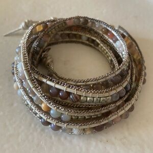 Nakamol Gemstone 5-wrap Bracelet